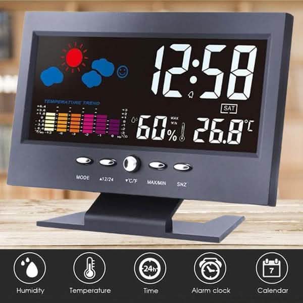 LCD Color Screen Digital Backlight Snooze Alarm Clock DailySale