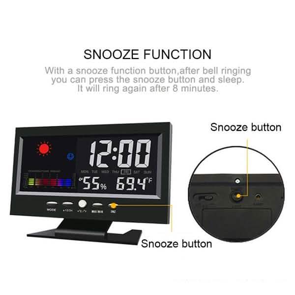 LCD Color Screen Digital Backlight Snooze Alarm Clock DailySale