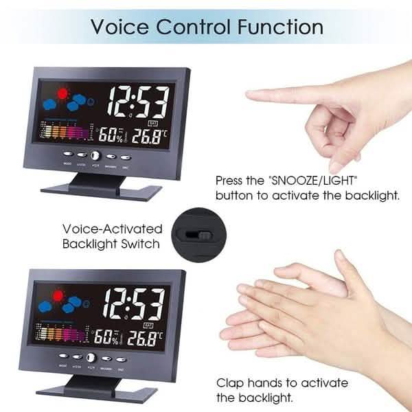 LCD Color Screen Digital Backlight Snooze Alarm Clock DailySale