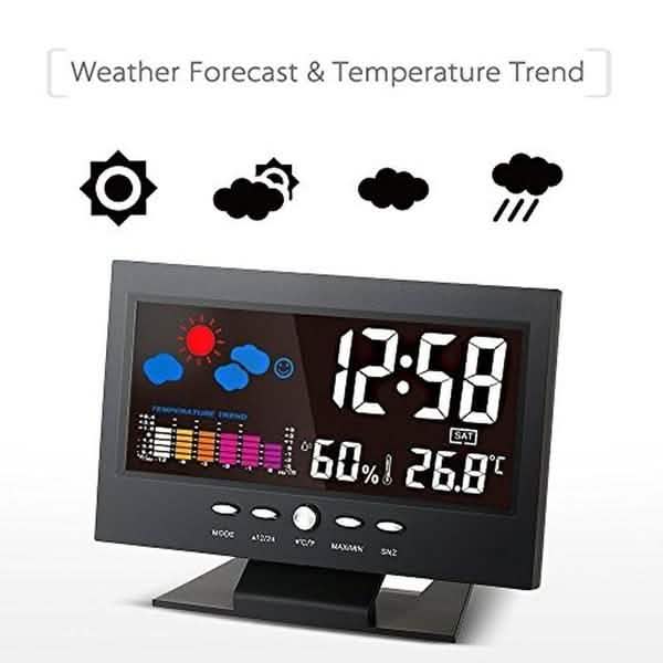 LCD Color Screen Digital Backlight Snooze Alarm Clock DailySale