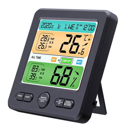 LCD Display Wall-Mounted Desktop Indoor High-Precision Temperature and Humidity Meter DailySale