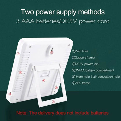 LCD Display Wall-Mounted Desktop Indoor High-Precision Temperature and Humidity Meter DailySale