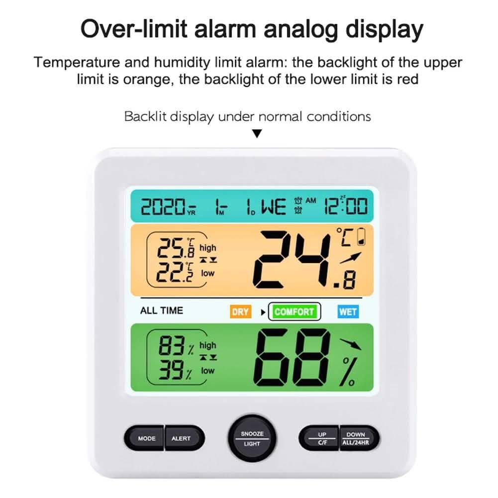 LCD Display Wall-Mounted Desktop Indoor High-Precision Temperature and Humidity Meter DailySale