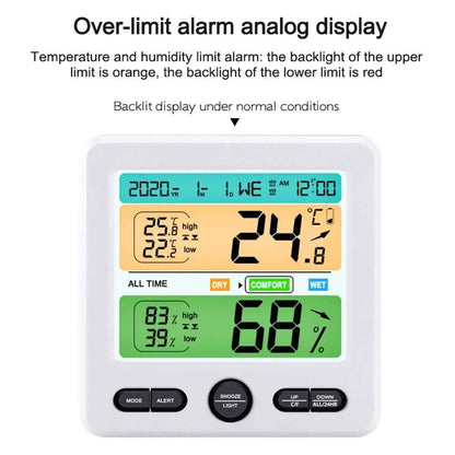 LCD Display Wall-Mounted Desktop Indoor High-Precision Temperature and Humidity Meter DailySale