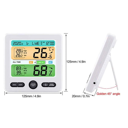 LCD Display Wall-Mounted Desktop Indoor High-Precision Temperature and Humidity Meter DailySale