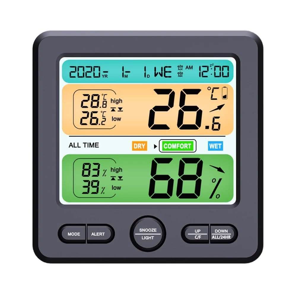 LCD Display Wall-Mounted Desktop Indoor High-Precision Temperature and Humidity Meter DailySale