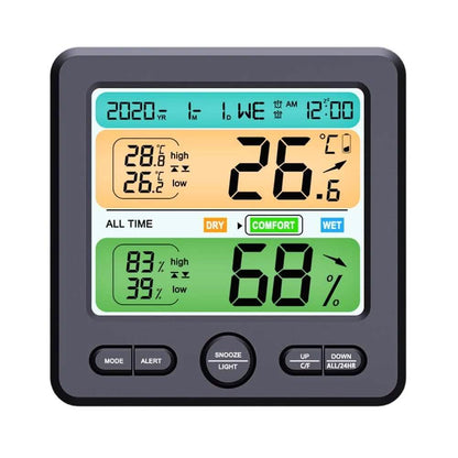 LCD Display Wall-Mounted Desktop Indoor High-Precision Temperature and Humidity Meter DailySale