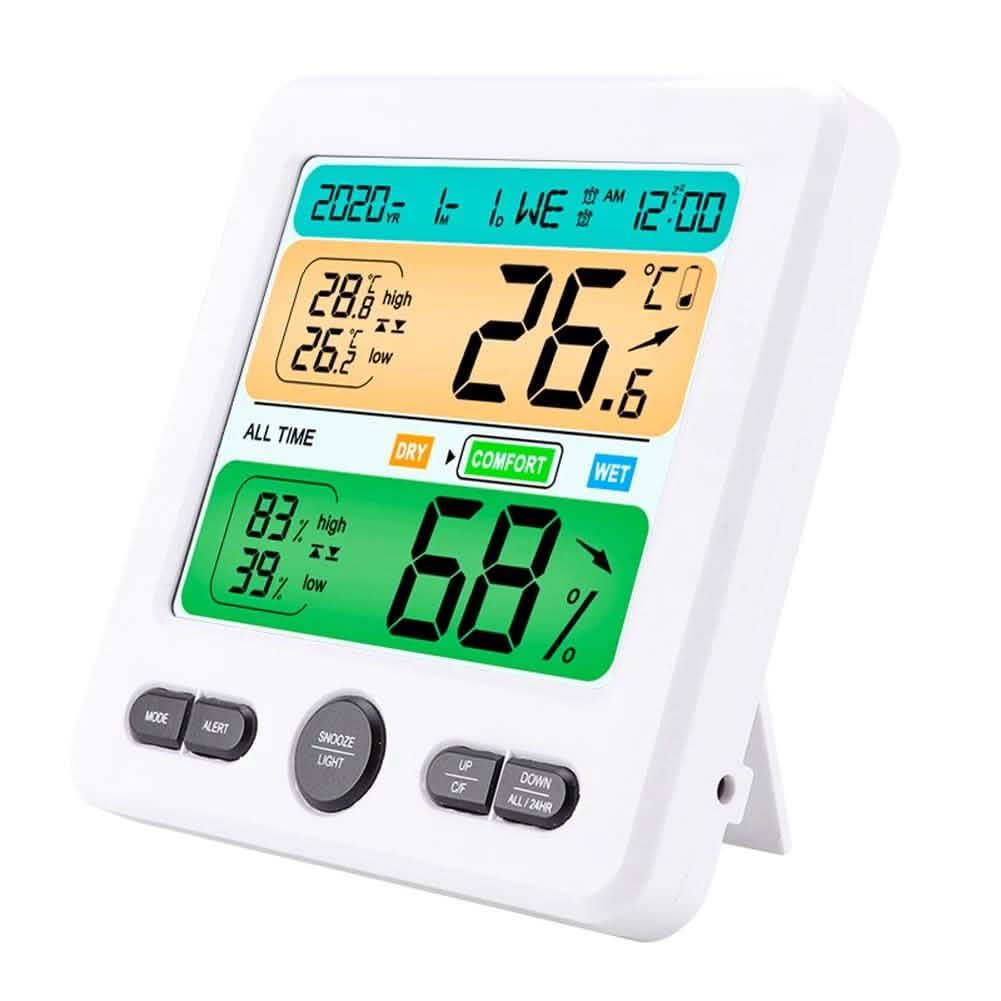 LCD Display Wall-Mounted Desktop Indoor High-Precision Temperature and Humidity Meter DailySale