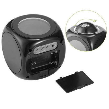 LCD Projection Alarm Clock with Voice Broadcast Function DailySale