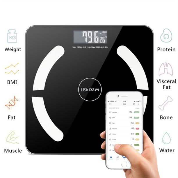 Digital Bathroom Wireless Fat Smart BMI Body Composition Analyzer Health Monitor Sync Data DailySale