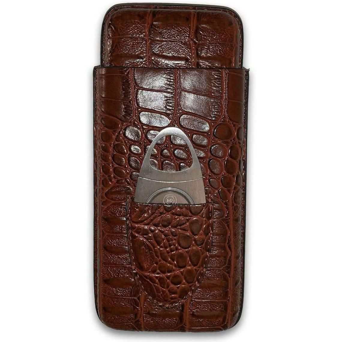 Leather Cigar Case by Mulling Room with Stainless Steel Cutter DailySale