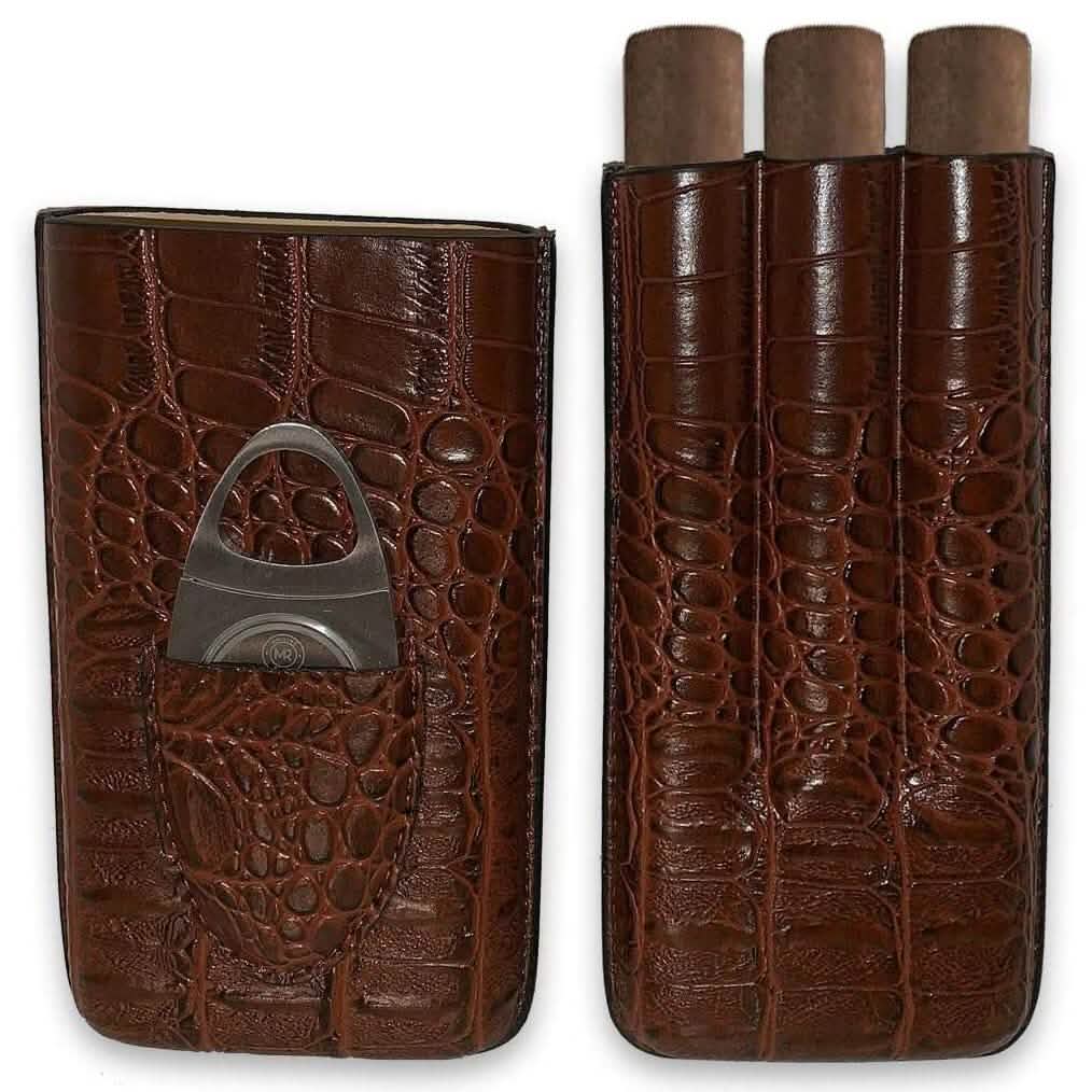 Leather Cigar Case by Mulling Room with Stainless Steel Cutter DailySale