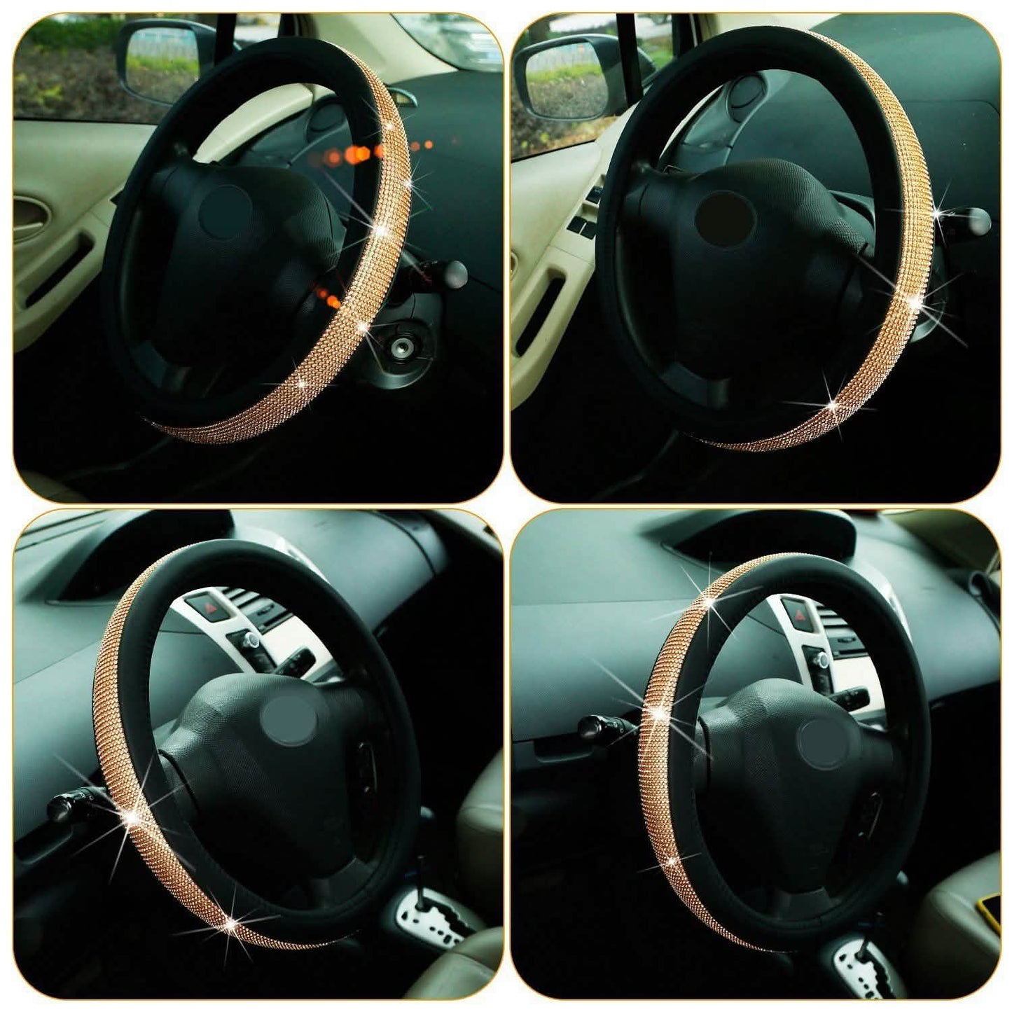 Leather Diamond Rhinestone Car SUV Steer Protector DailySale