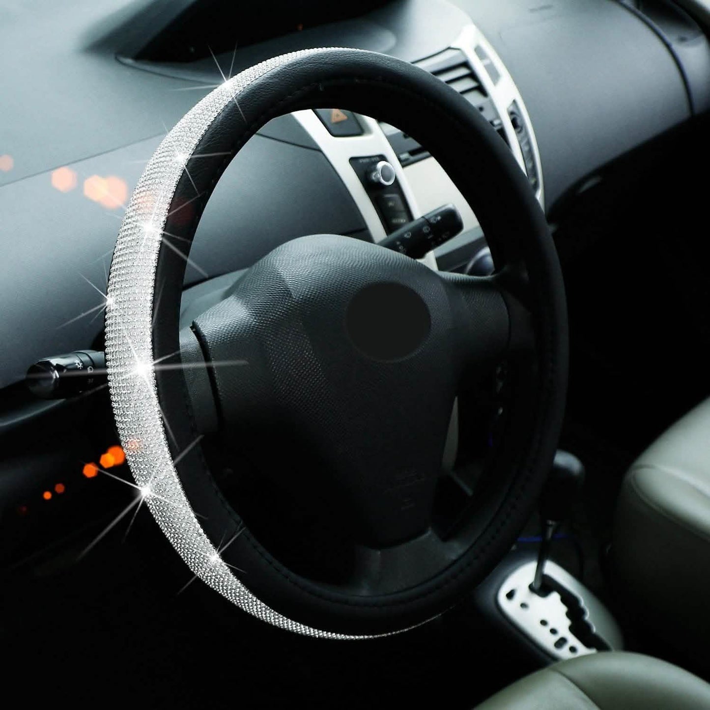 Leather Diamond Rhinestone Car SUV Steer Protector DailySale