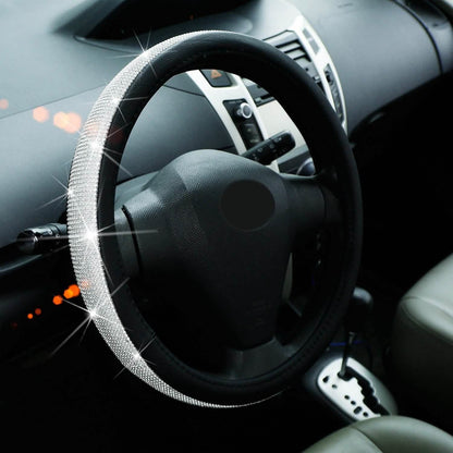 Leather Diamond Rhinestone Car SUV Steer Protector DailySale