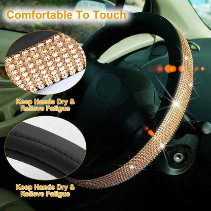 Leather Diamond Rhinestone Car SUV Steer Protector DailySale