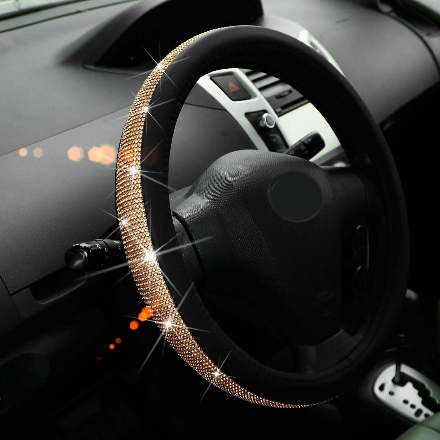 Leather Diamond Rhinestone Car SUV Steer Protector DailySale