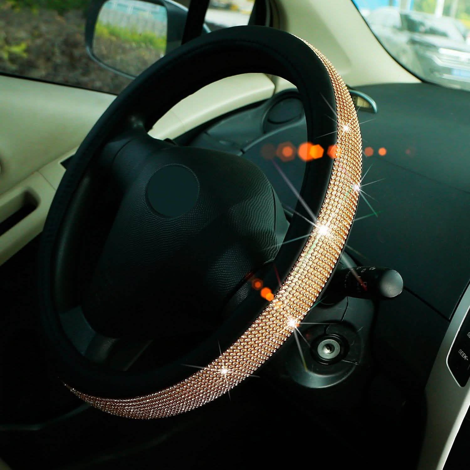 Leather Diamond Rhinestone Car SUV Steer Protector DailySale