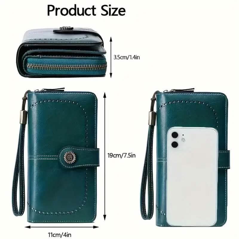 Leather Large Capacity Wallet Purse with RFID Blocking DailySale