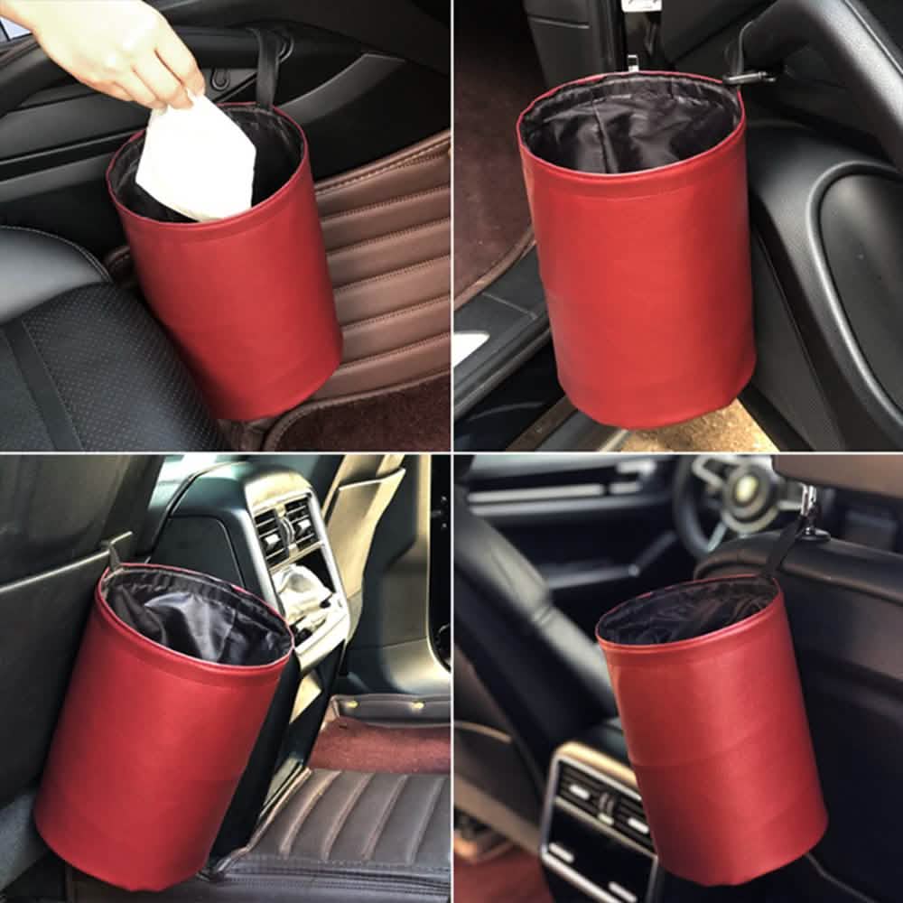 Leather Waterproof Car Trash Bin DailySale