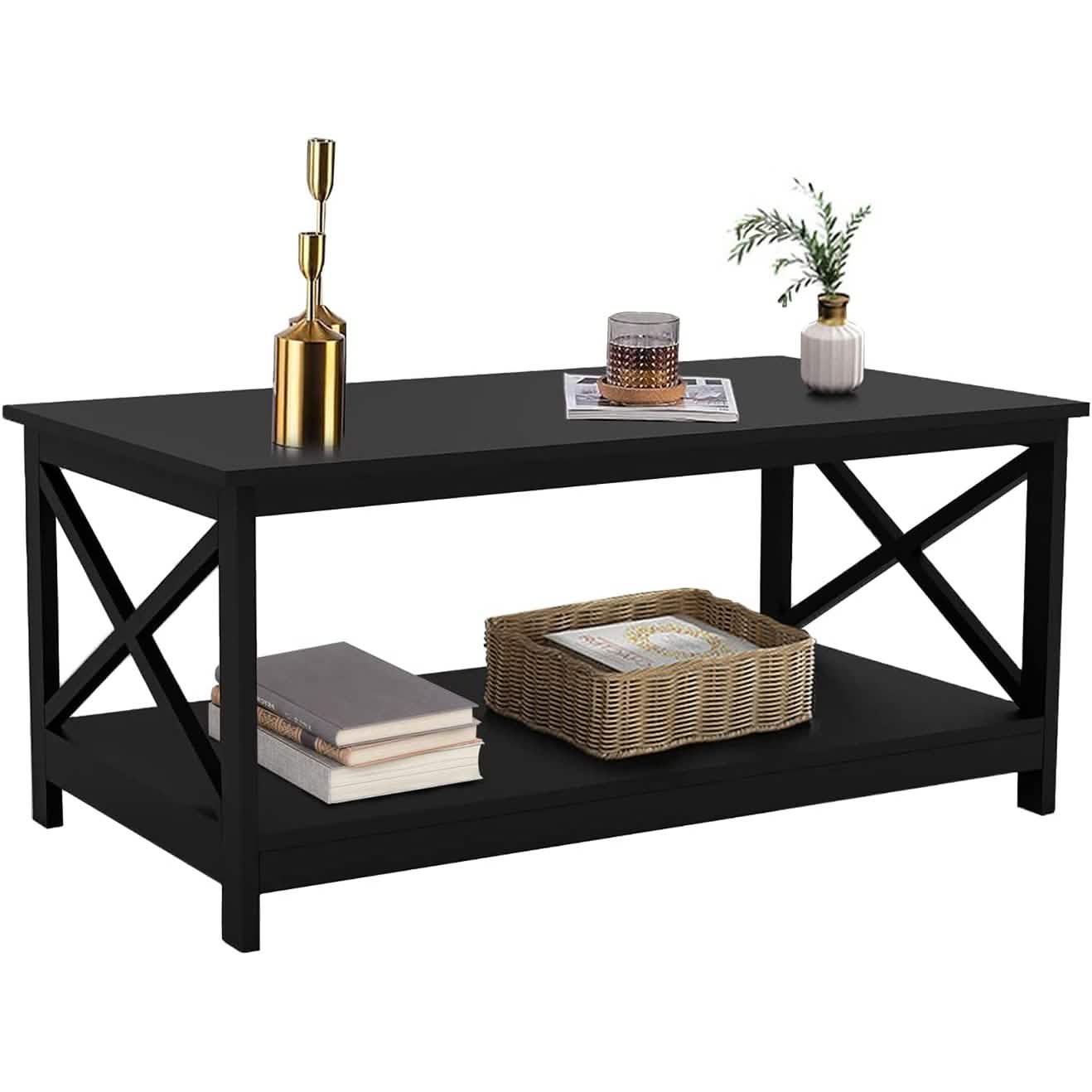 Lecut 39.56” L Concise Style Coffee Table Oxford Console Table DailySale