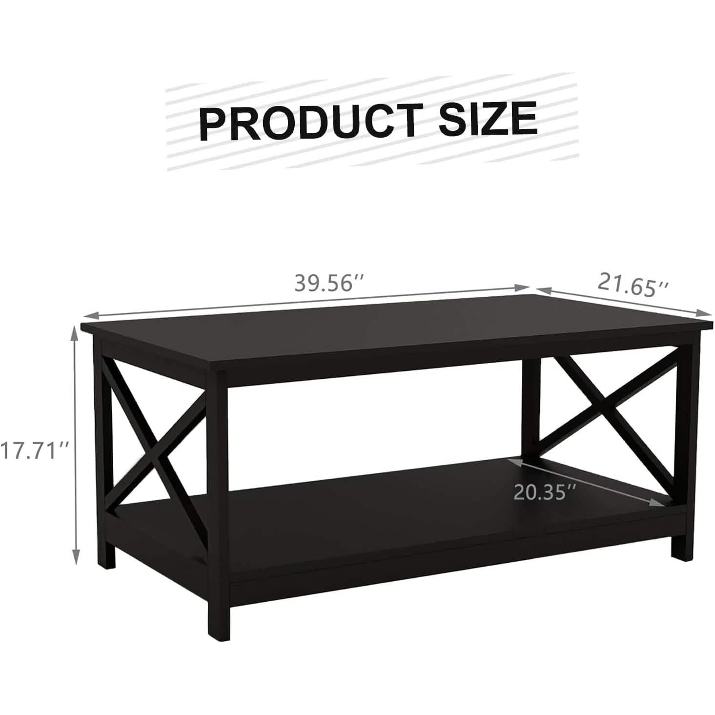 Lecut 39.56” L Concise Style Coffee Table Oxford Console Table DailySale