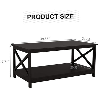 Lecut 39.56” L Concise Style Coffee Table Oxford Console Table DailySale