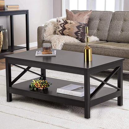 Lecut 39.56” L Concise Style Coffee Table Oxford Console Table DailySale
