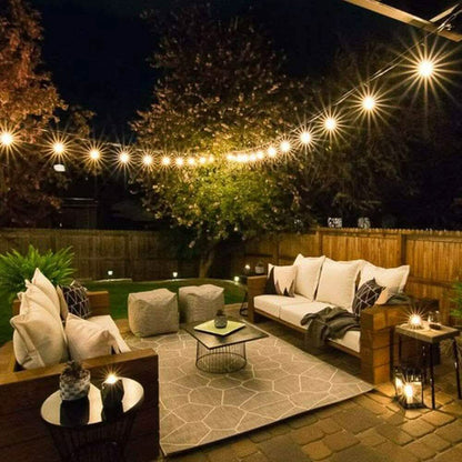 LED 15x S14 Bulbs Globe String Lights Commercial Grade Patio Outdoor Garden DailySale