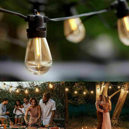 LED 15x S14 Bulbs Globe String Lights Commercial Grade Patio Outdoor Garden DailySale