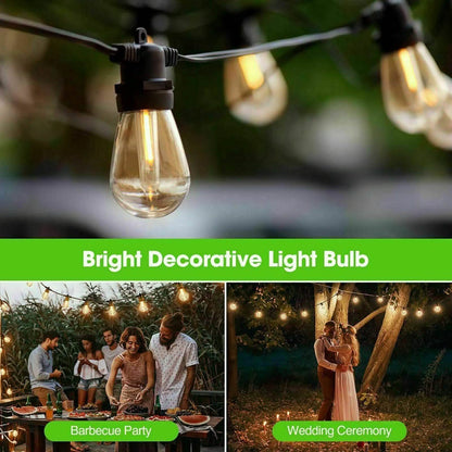 LED 15x S14 Bulbs Globe String Lights Commercial Grade Patio Outdoor Garden DailySale