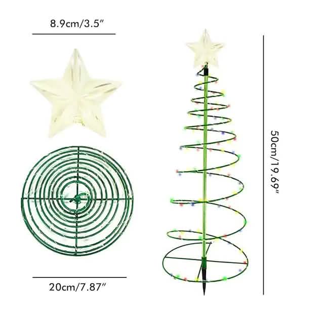 LED Christmas Tree Outdoor Solar Ground Plug Lights DailySale