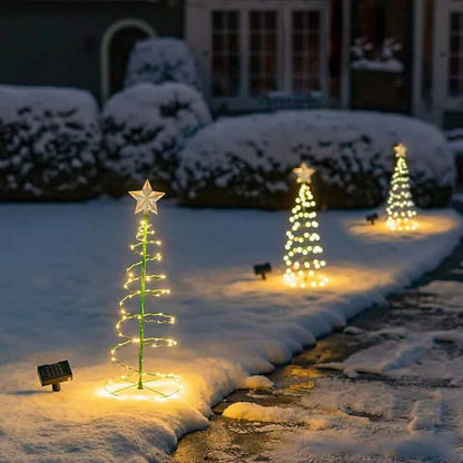 LED Christmas Tree Outdoor Solar Ground Plug Lights DailySale