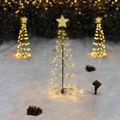LED Christmas Tree Outdoor Solar Ground Plug Lights DailySale