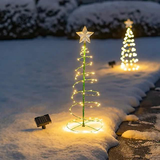 LED Christmas Tree Outdoor Solar Ground Plug Lights DailySale