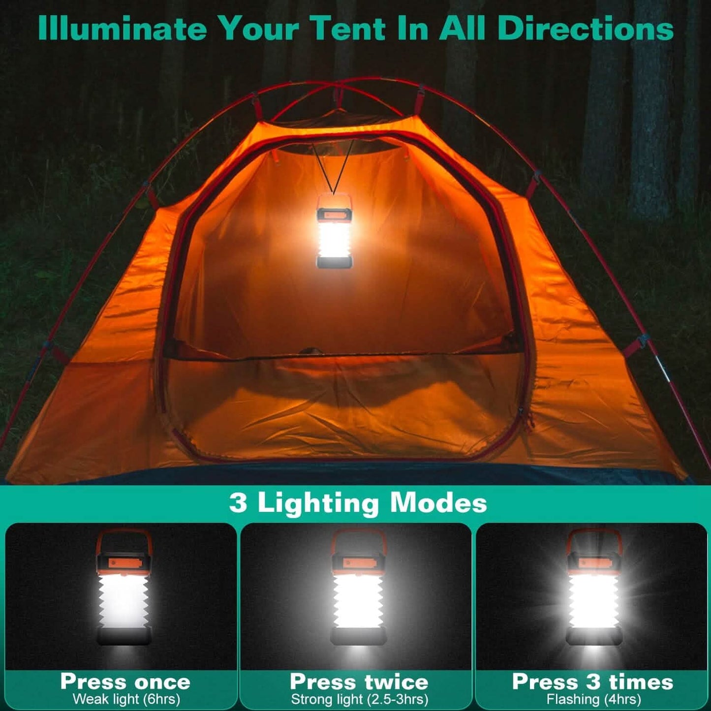 LED Collapsible Solar Camping Lantern DailySale