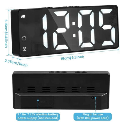 LED Digital Alarm Clock with Dual Alarms, Voice Control and more DailySale