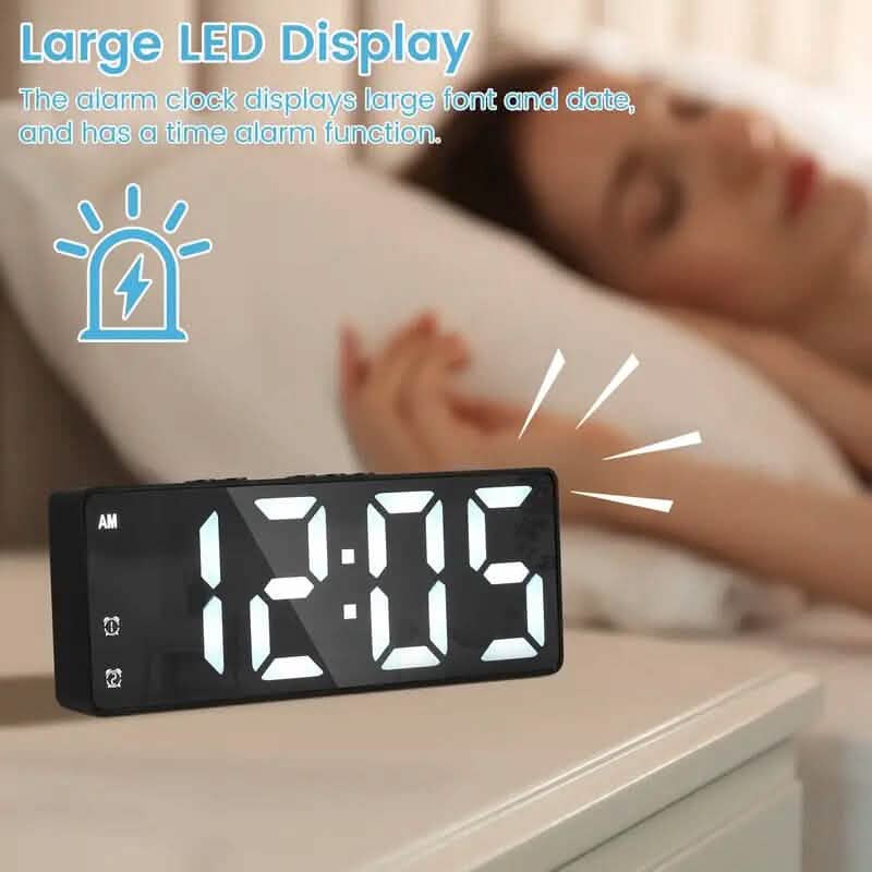 LED Digital Alarm Clock with Dual Alarms, Voice Control and more DailySale