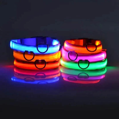 LED Dog Collars Light Adjustable Flashing Luminous Collar Night Anti-Lost DailySale