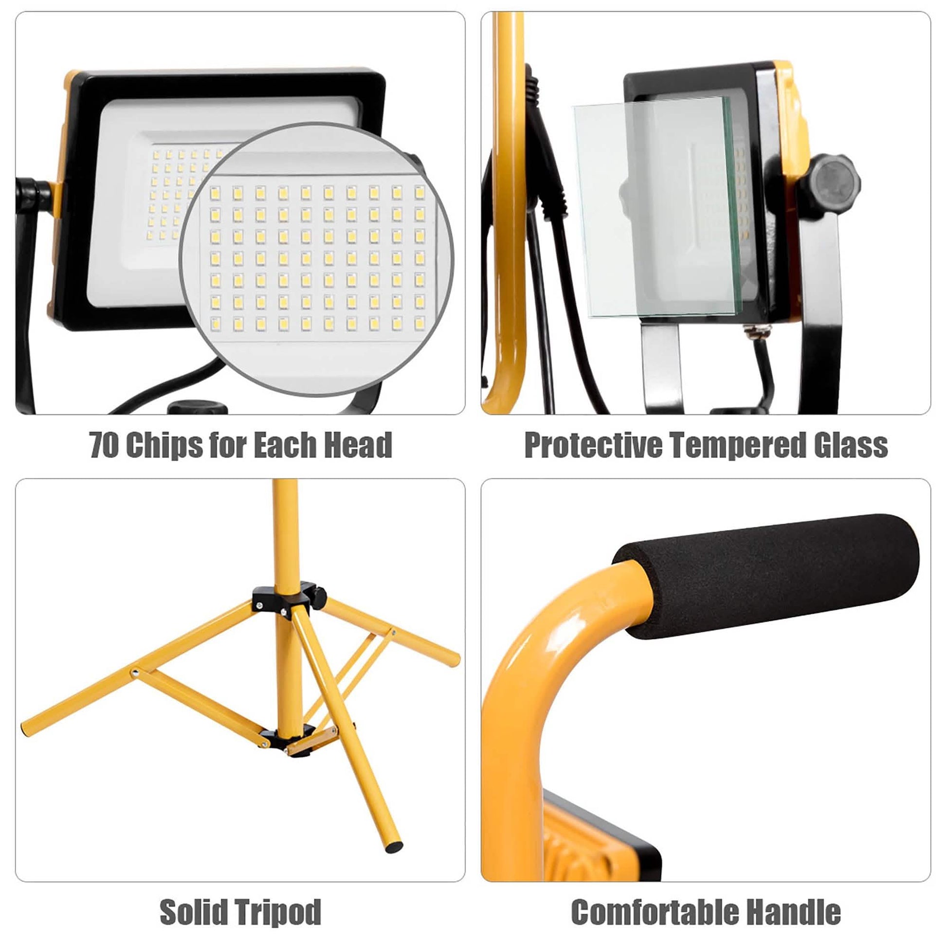 LED Dual-Head Work Light with Adjustable Tripod Stand DailySale