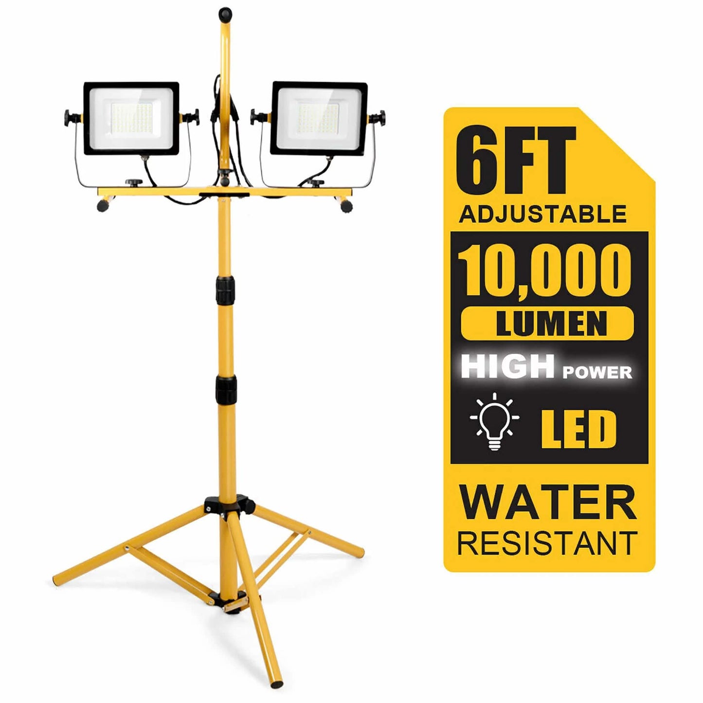 LED Dual-Head Work Light with Adjustable Tripod Stand DailySale
