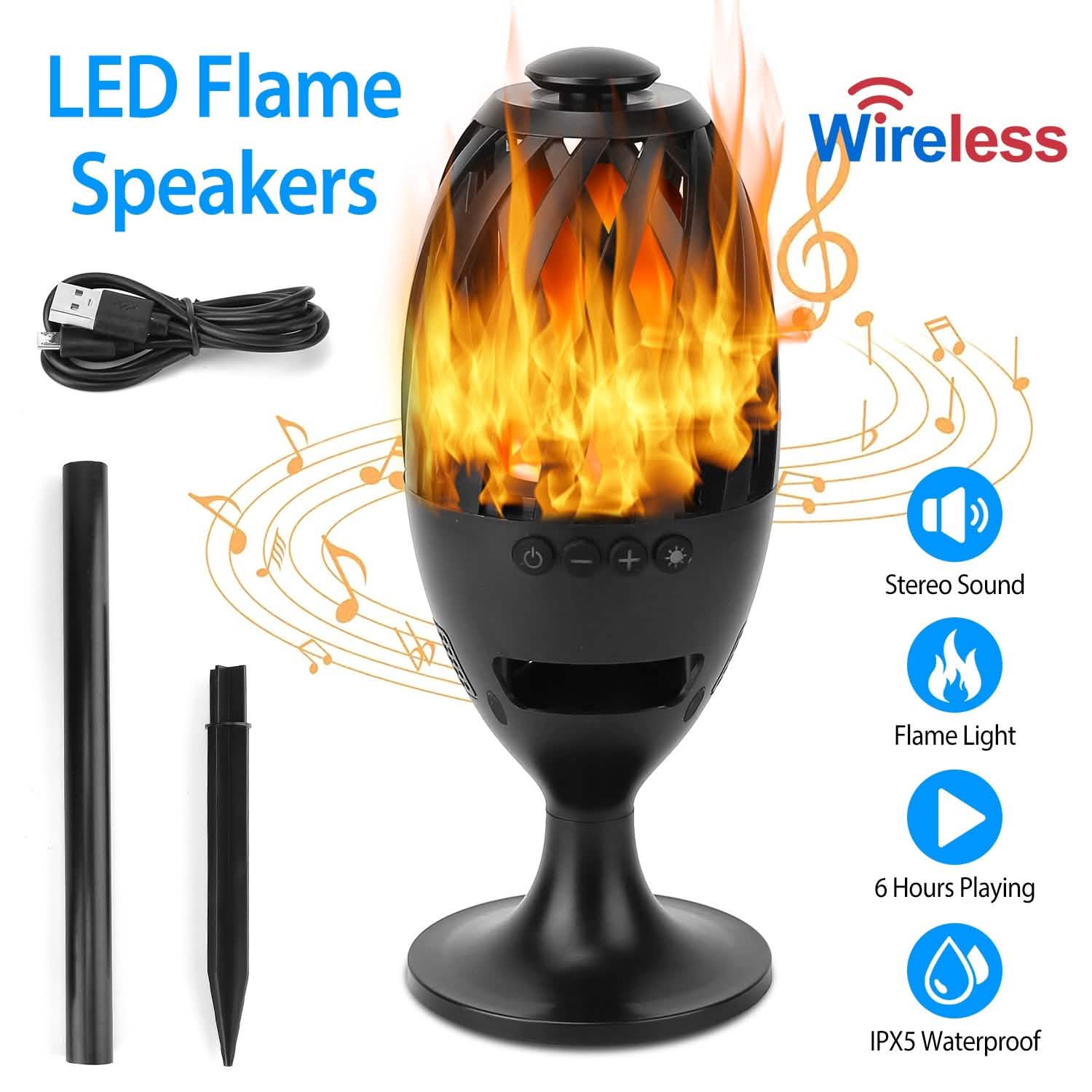 LED Flame Speakers Torch DailySale