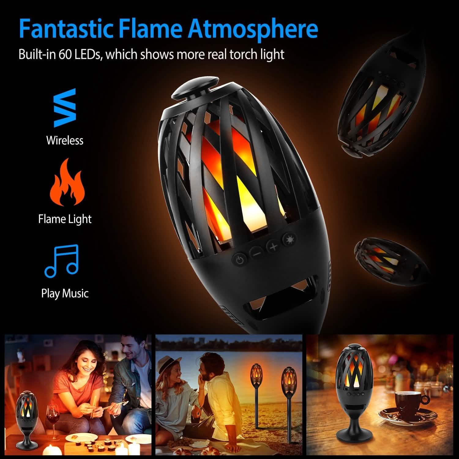 LED Flame Speakers Torch DailySale
