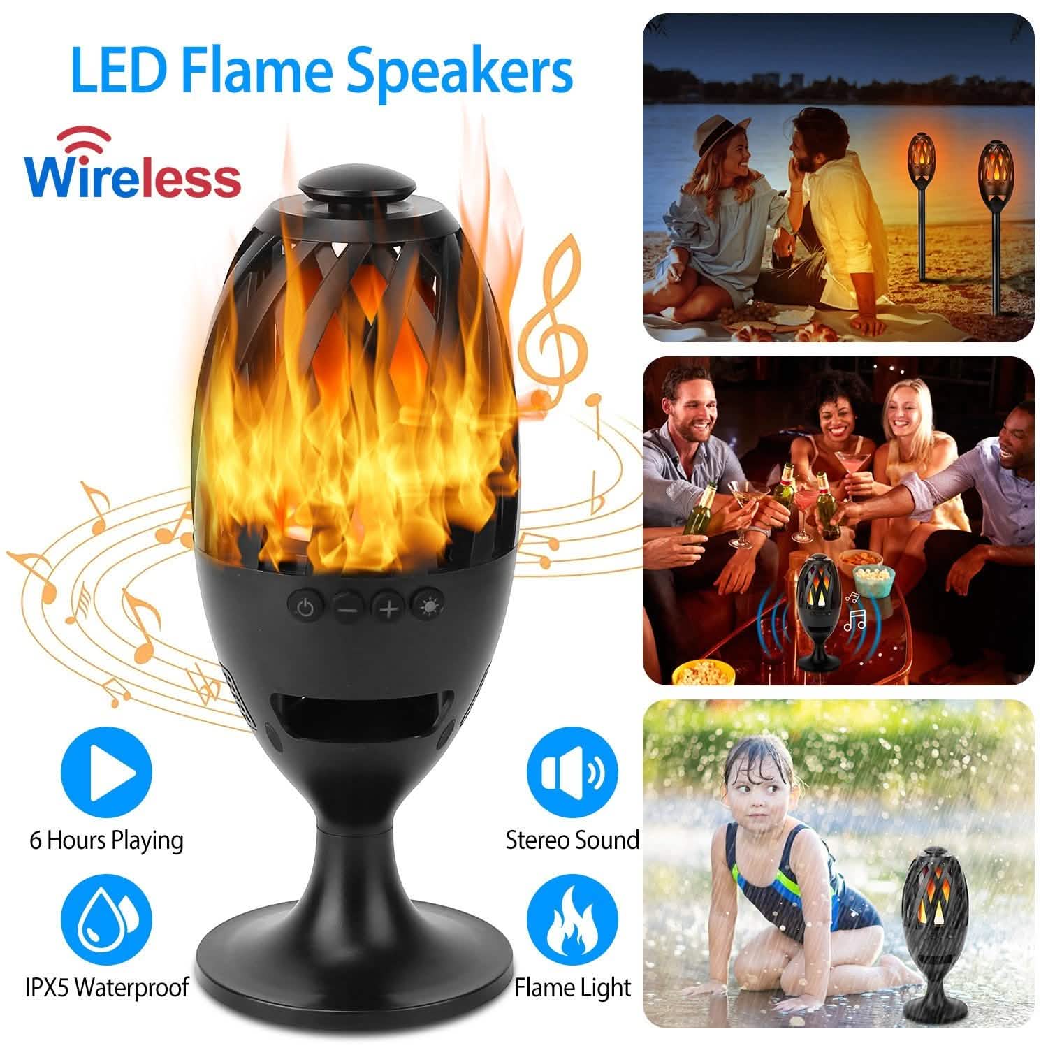 LED Flame Speakers Torch DailySale