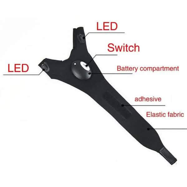 LED Flashlight Magic Strap Fingerless Gloves with 2 LED Light DailySale