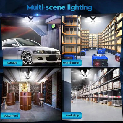 LED Garage Ceiling Lights 150W 15000LM 6500K with 6+1 Deformable Panels DailySale