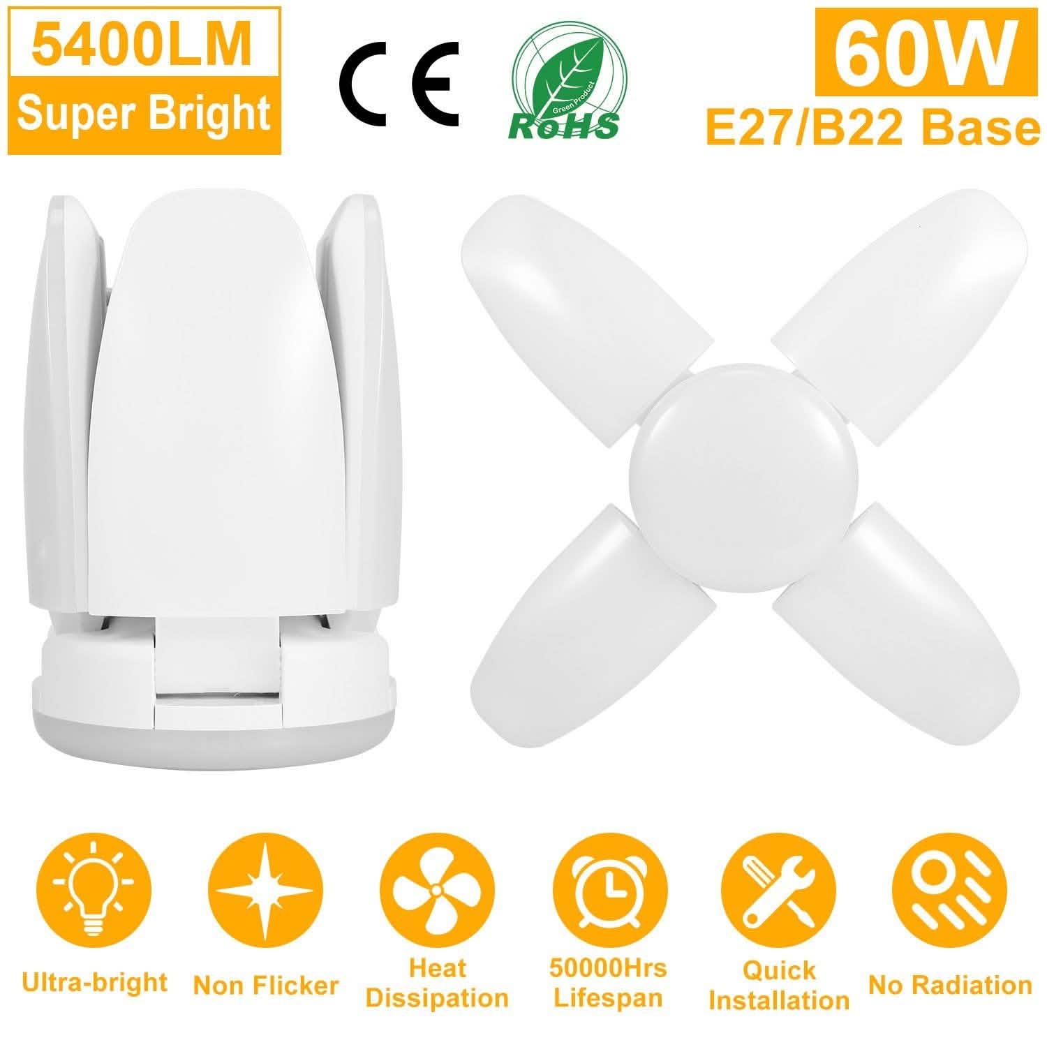 LED Garage Light E27/B22 60W DailySale