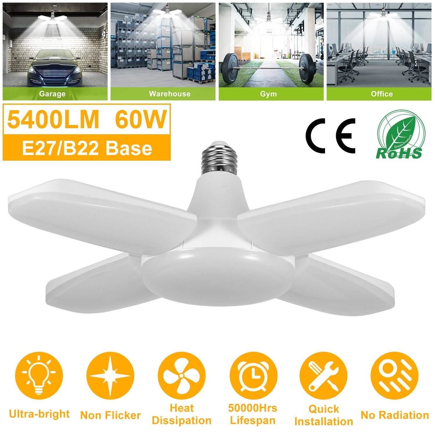 LED Garage Light E27/B22 60W DailySale