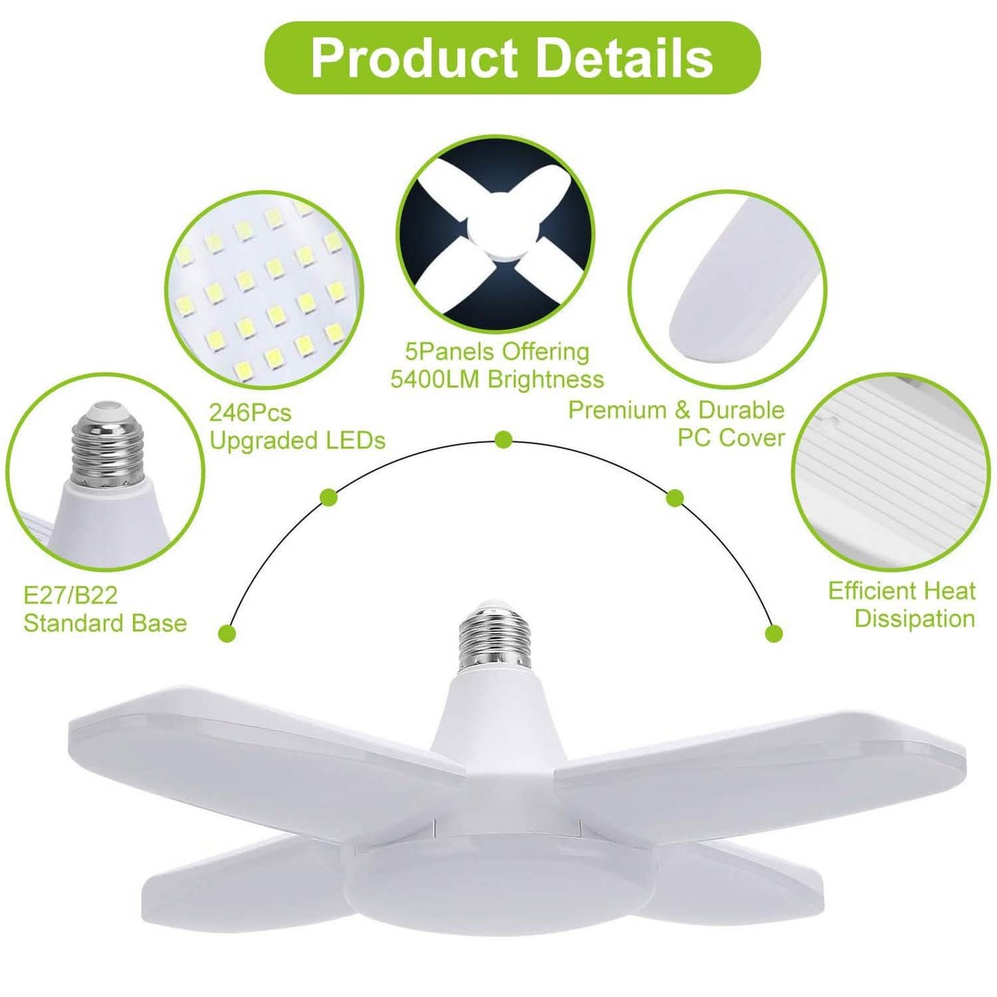 LED Garage Light E27/B22 60W DailySale