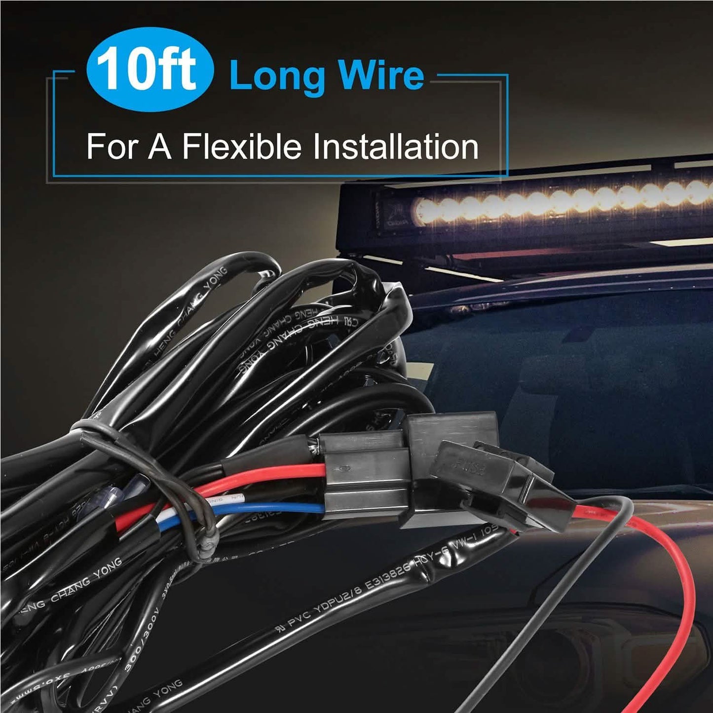 LED Light Bar Wiring Harness Kit Universal Fitment DailySale